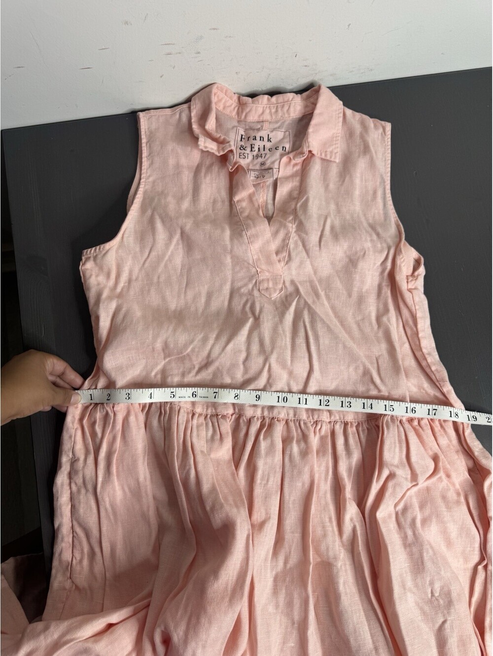 FRANK & EILEEN- Daphne Sleeveless Popover Dress Peach - Picture 9 of 9